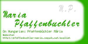 maria pfaffenbuchler business card
