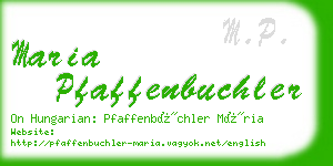 maria pfaffenbuchler business card